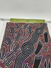 Noreen Nambijinba Original Aboriginal Oil on Canvas Unframed Kangaroo Dreaming