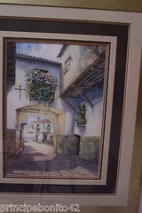 SPANISH VILLAGE (BARCELONA-LAS RAMBLAS)– Exquisitively detailed watercolor