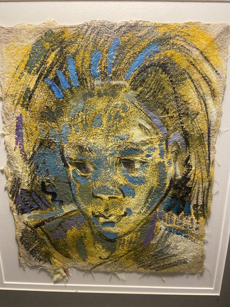 Original Portrait Drawing on hand-made paper By Janice Taylor-Prebble