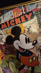 Nelson De La Nuez Mixed Media Collage Canvas CLASSIC MICKEY Mouse Disney Minnie