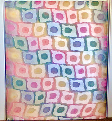 Rainbow Love Silk Batik Chinese Hanging From China 35″ X 41″ Duel Hanger Mount
