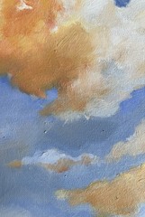 Original Oil Painting On Stretched Canvas Sunrise Clouds Contemporary Fine Art