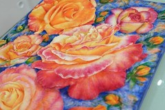 Anastasia Woron: „The Roses“ – Original Signed Oil (42×34 Cm.) 2017