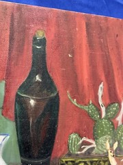 C.1965 Oil on Canvas & Stretcher ~ STILL LIFE ~ Gladys Wellington, Somerville MA