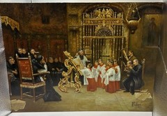 The Chorus Jose Gallegos Y Arnosa Phillips Reproduction Oil Wood Panel 12×16