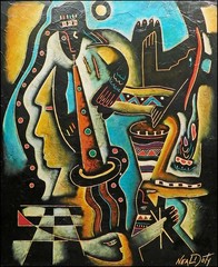 Neal Doty „Play Scape“MM Board Original Oil Hand Signed Art SUBMIT BEST OFFER