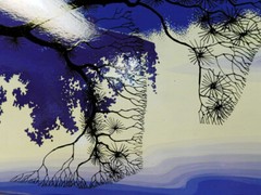 Eyvind Earle „Purple Coastline“ Hand Signed Original Oil on Panel MAKE an OFFER!