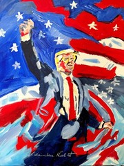 Original President Trump11x14 Acrylic Painting Expressionism l Wall Art Canvas