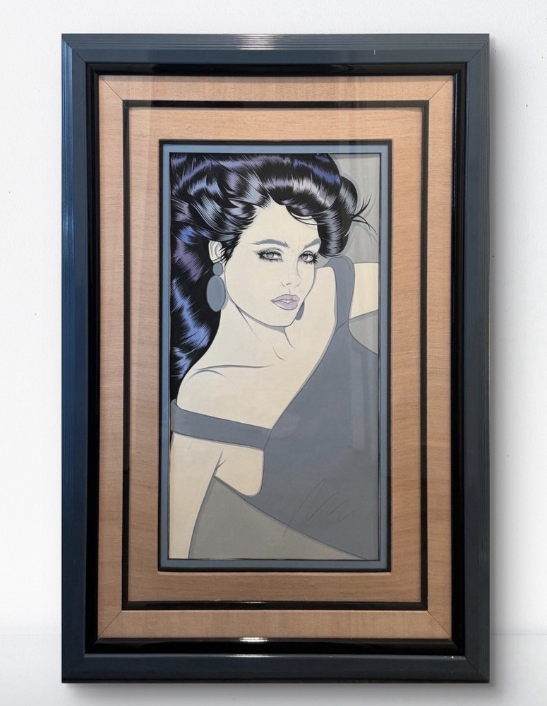 Untitled Original Acrylic On Paper „Woman“ Painting R.B.