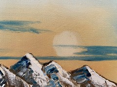 11 x 14 Oil Painting on Canvas…..“Winter Evergreens“