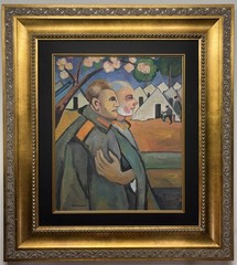 Natalia Goncharova Oil On Heavy Paper. the style of.1881-1962English Men signed