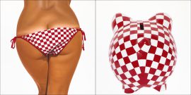 #10 Red and White squares Bikini Bank (2014)